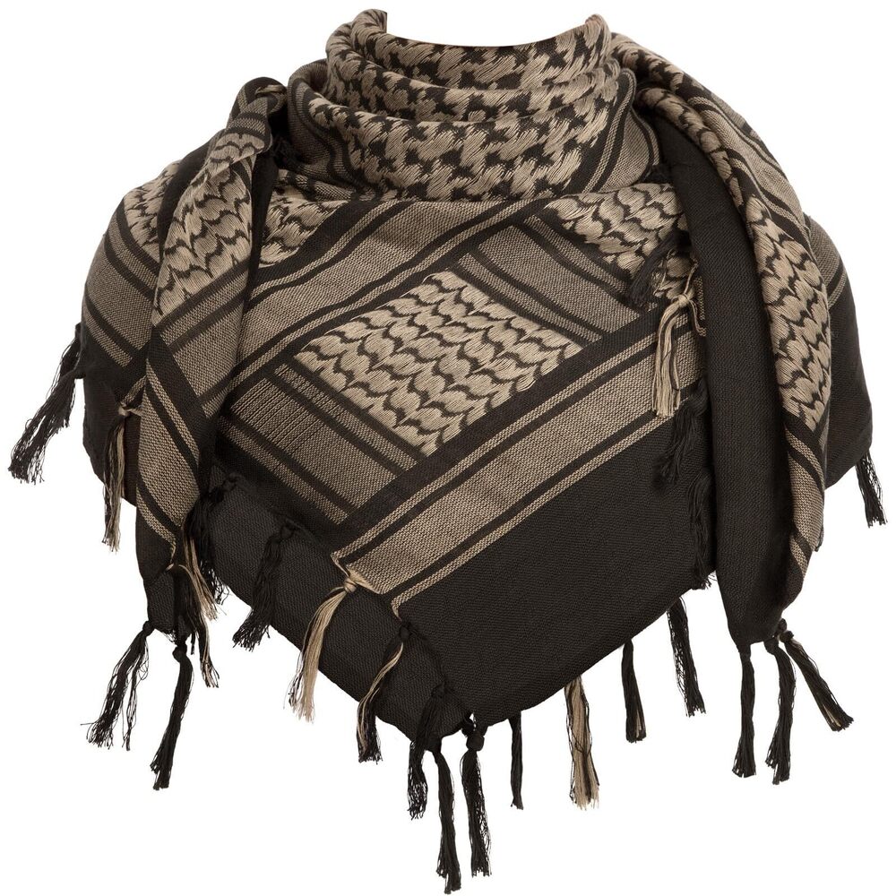 4443 Military Shemagh Tactical Desert Scarf, 100% Cotton Keffiyeh Neck Head